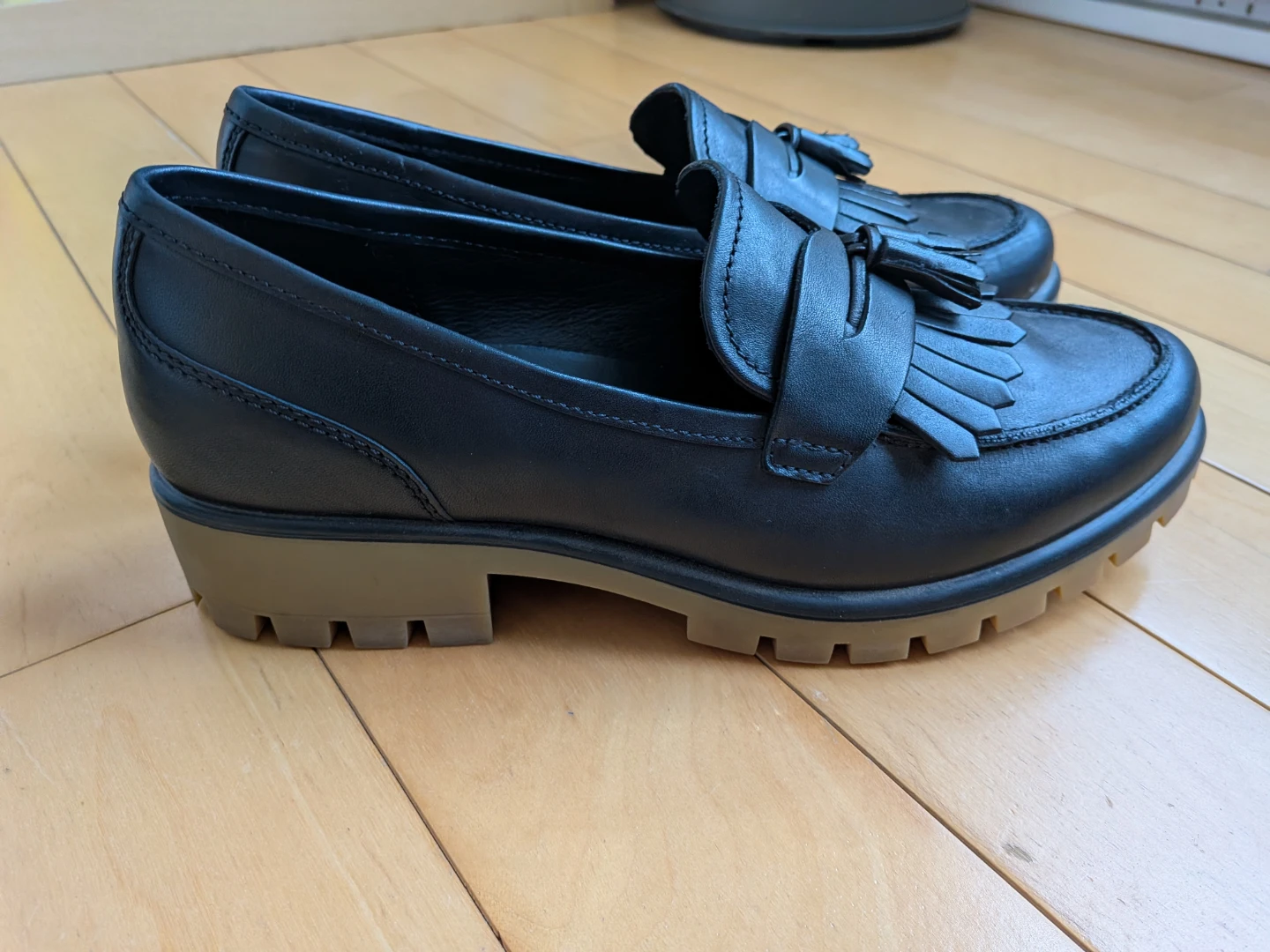 ECCO Loafers Black Leather Size EU 41 - photo 2