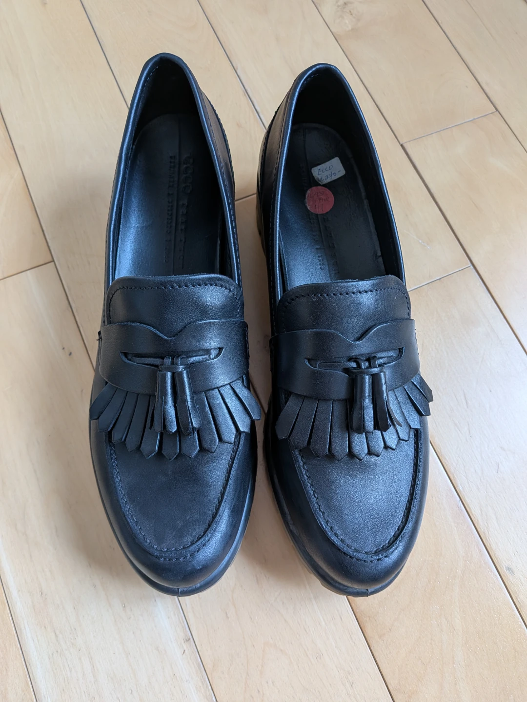 ECCO Loafers Black Leather Size EU 41 - photo 3