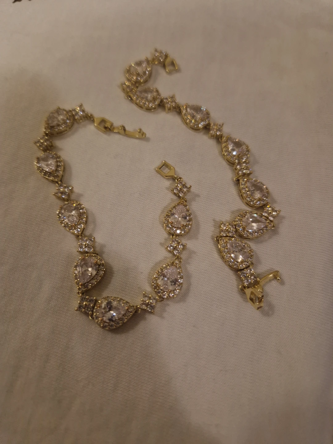 Gold Tone Cubic Zirconia Tennis Bracelet 35 each - photo 2