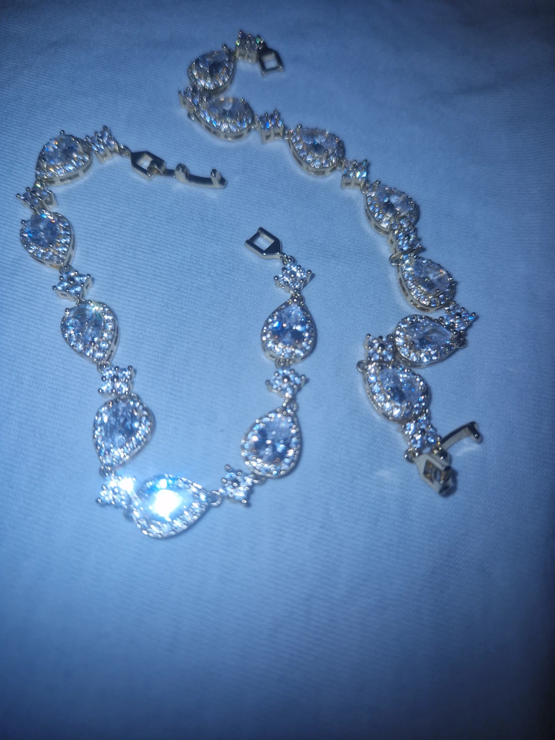 Gold Tone Cubic Zirconia Tennis Bracelet 35 each - photo 3