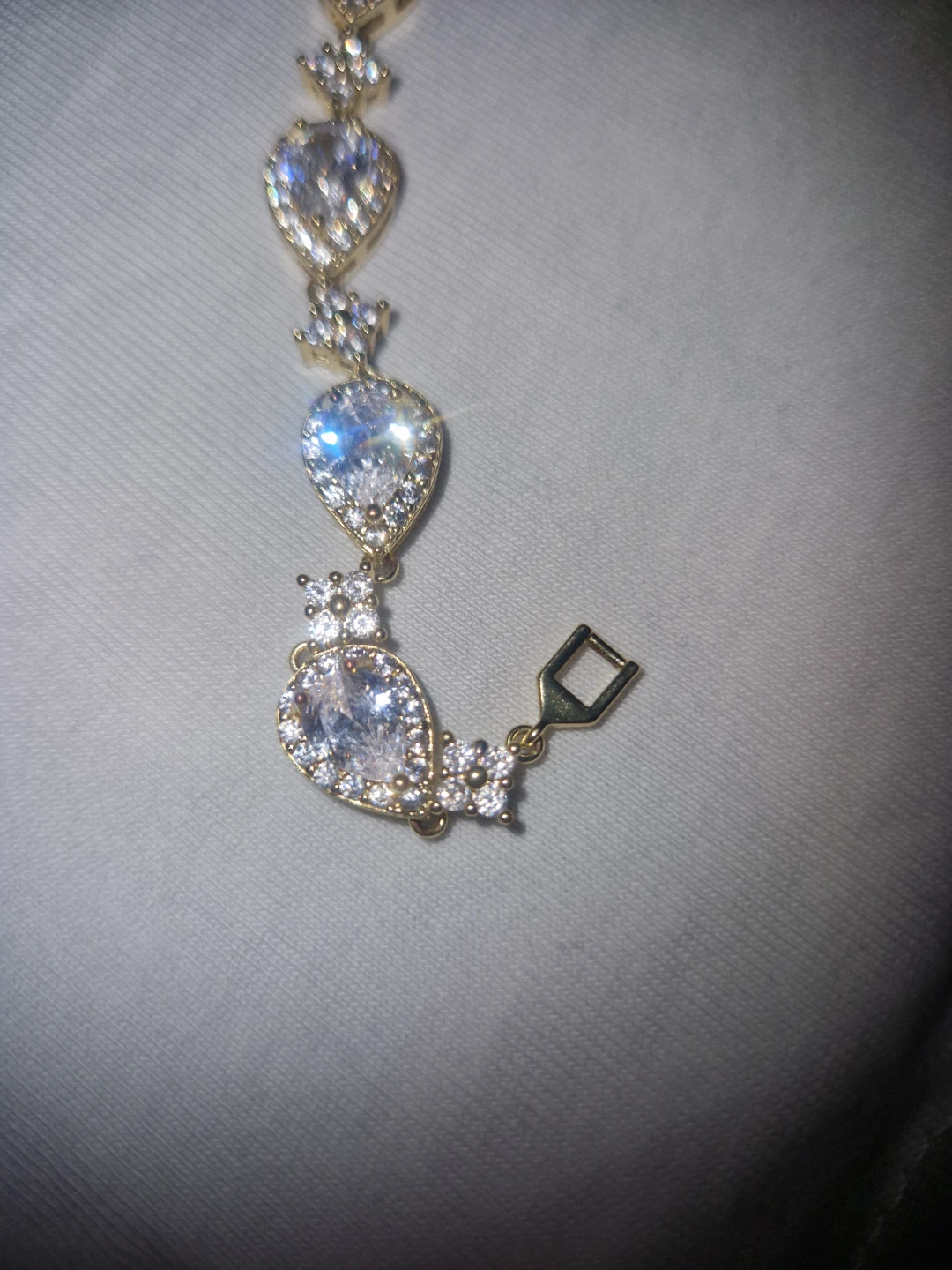Gold Tone Cubic Zirconia Tennis Bracelet 35 each - photo 4