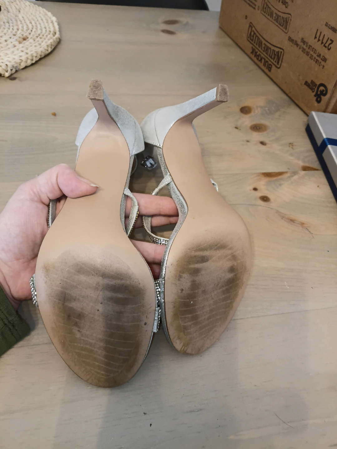 MICHAEL SHANNON Women's Silver Sparkly Heels - size 9 - photo 4