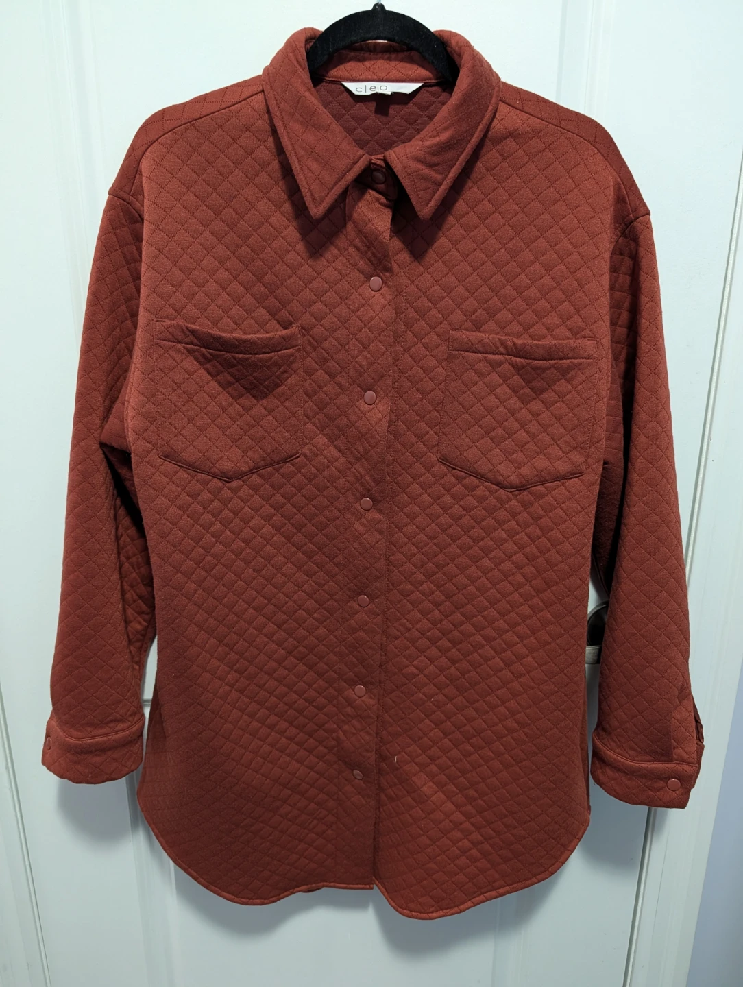 Cleo Quilted Button-Up Shirt - Medium