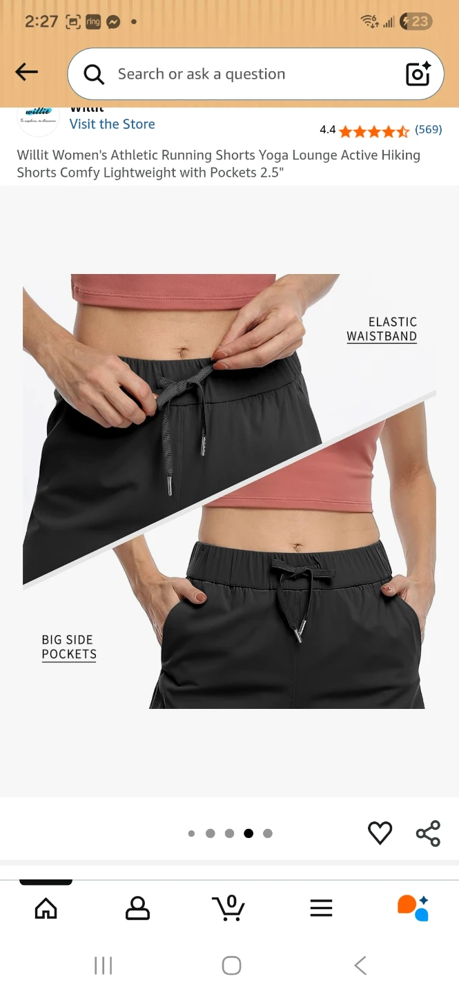 Small -Willit Women's Black Athletic Running Shorts - photo 5