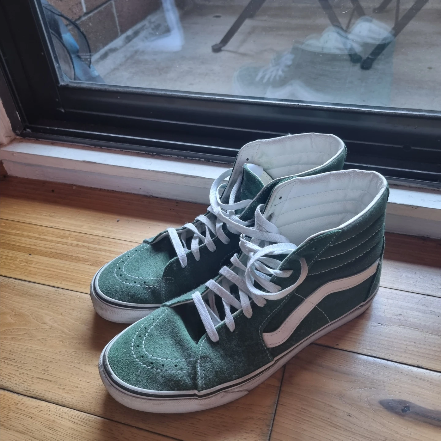 Vans SK8-Hi Green Suede High-Top Sneakers