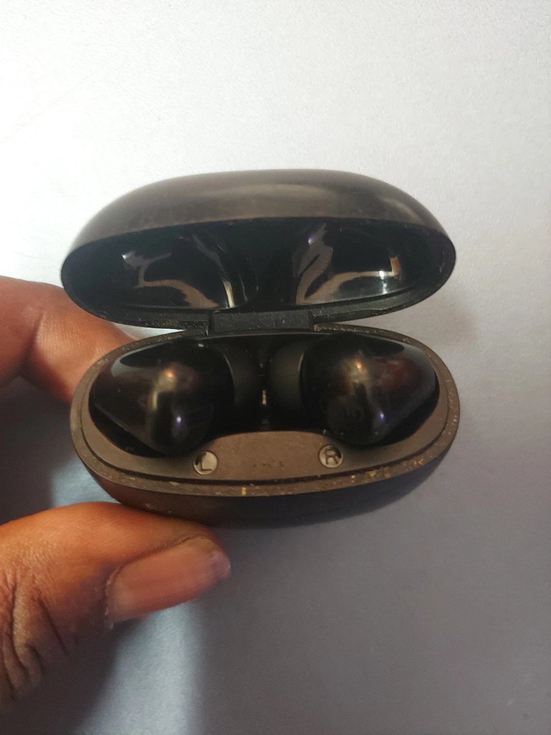 Black Wireless Earbuds with Charging Case