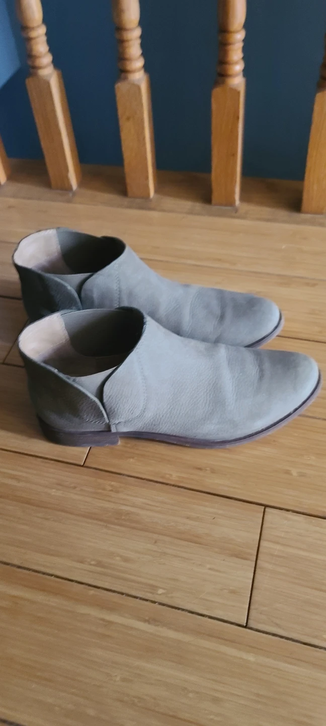 Splendid Grey Suede Ankle Boots - Size 7.5