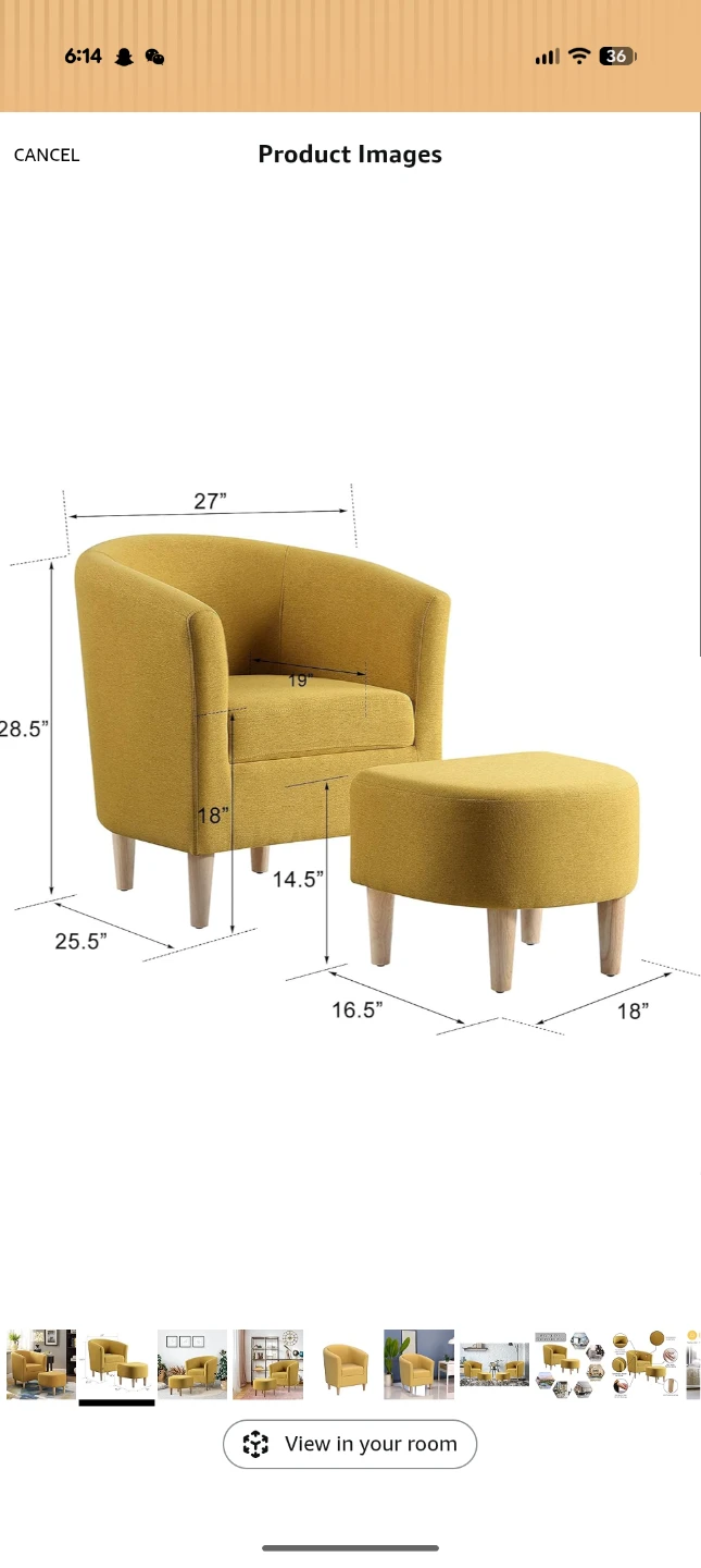 Modern accent chair upholstered arm chair ottoman footrest - photo 5
