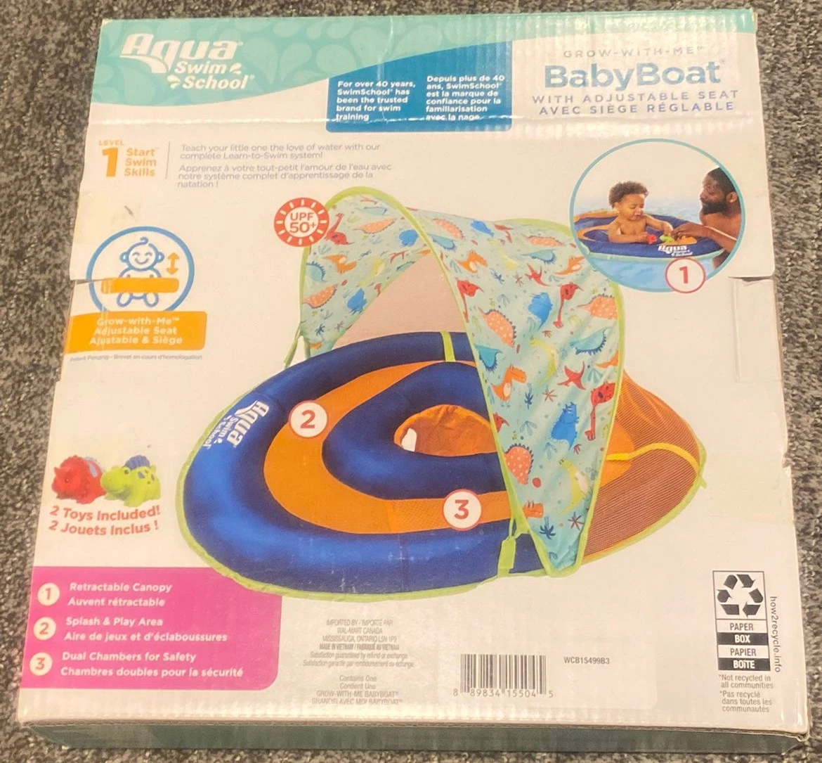 Aqua Swim & School Baby Boat with Adjustable Seat 🥕 - photo 2