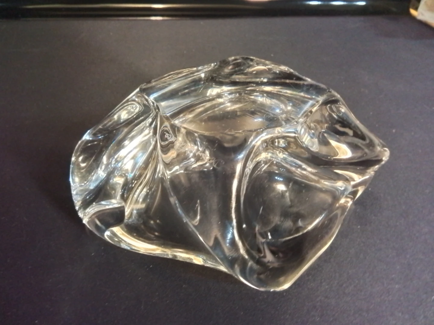decorative ashtray/bowl Clear glass 6" New - photo 4