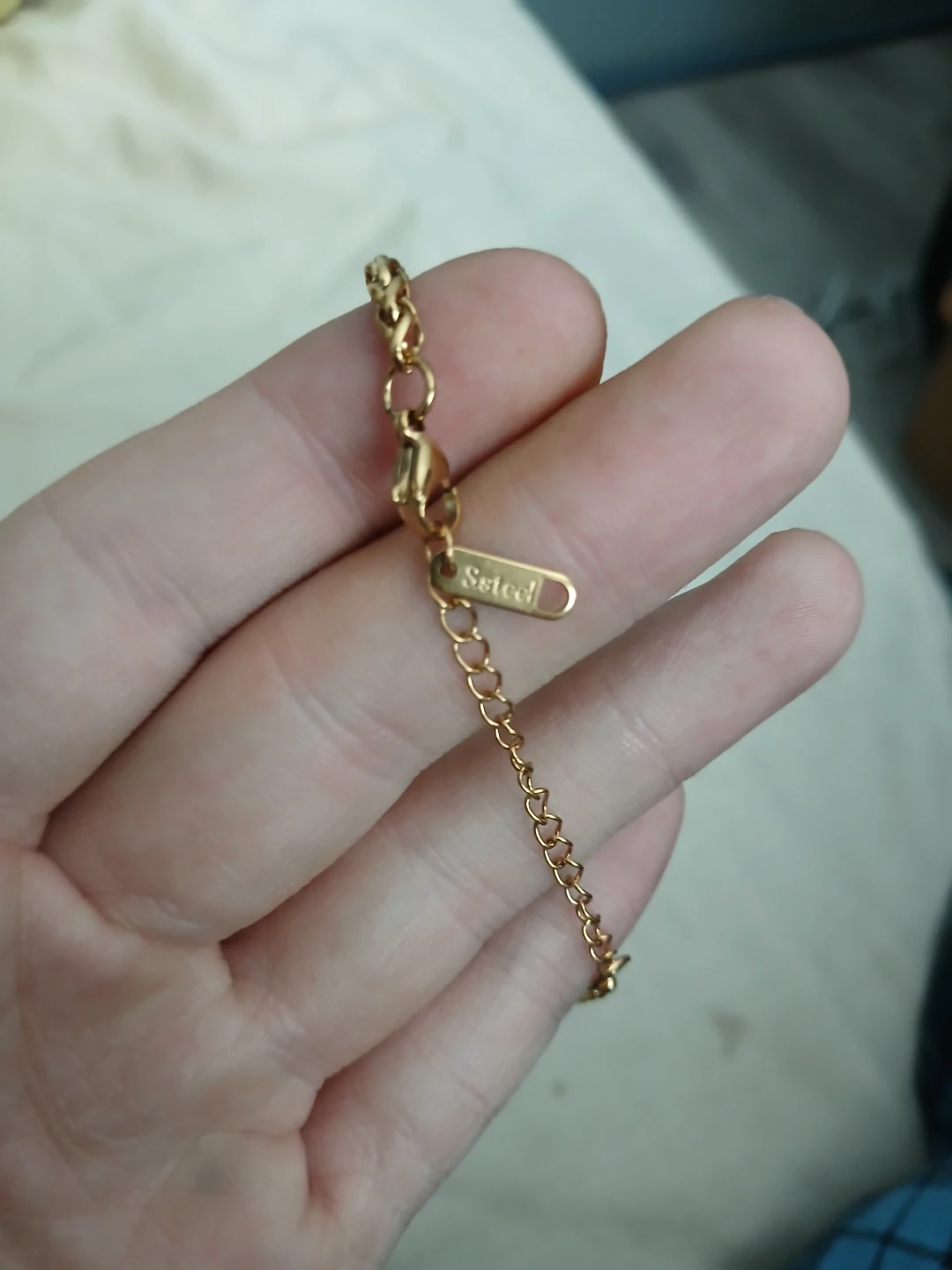 18K Gold Plated Stainless Steel Necklace And Bracelet Set - photo 5