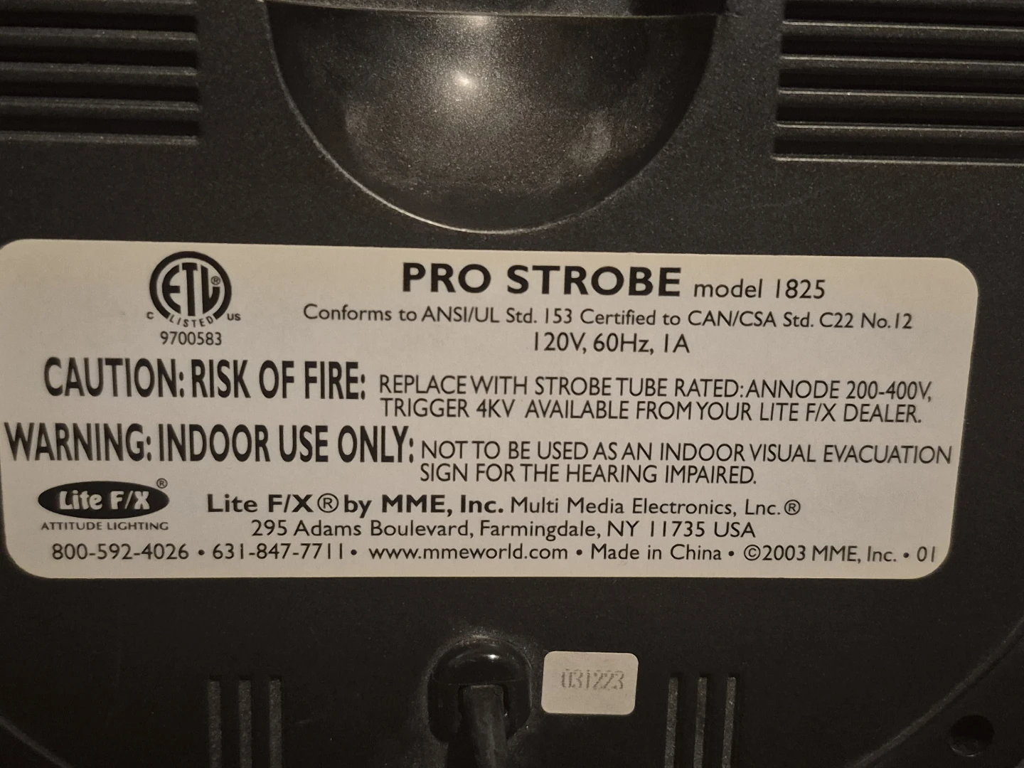 Lite F/X Pro Strobe model 1825 - photo 3