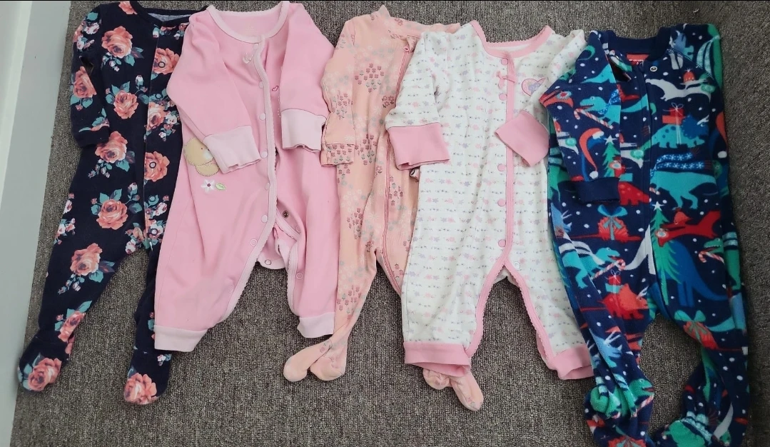 Baby Sleepers Bundle - 5 Pieces.  Size 6-9  months
