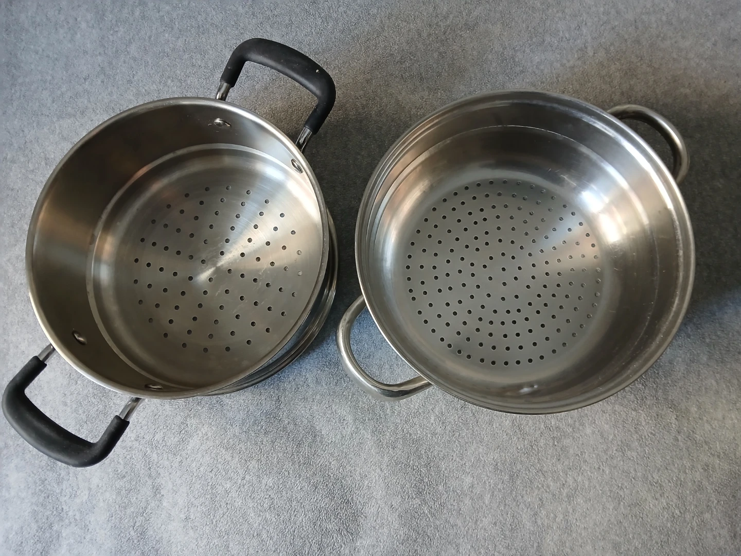 2 Stainless Steel Steamers $6 EACH FIRM.