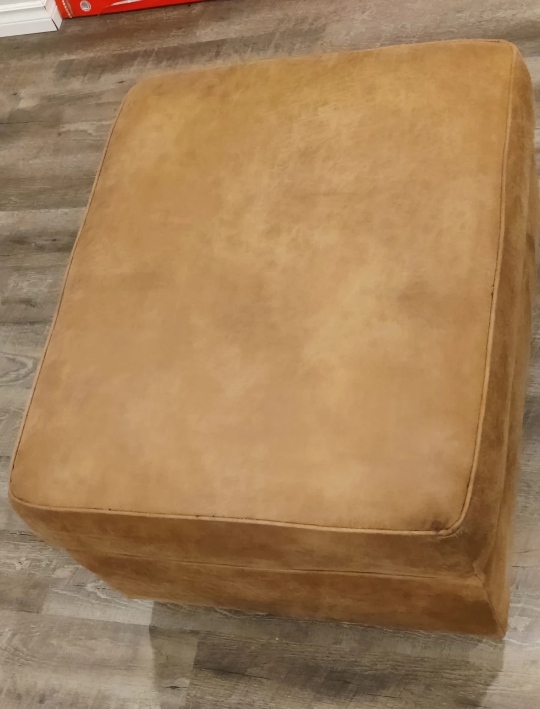 Ashley Brown faux leather Ottoman - photo 3