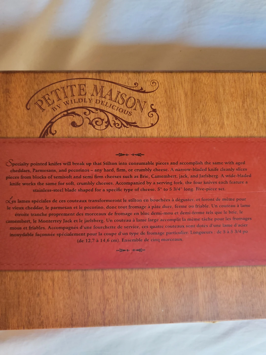 🏆Petite Maison 5-Piece Rosewood Cheese Knife Set🏆 - photo 3