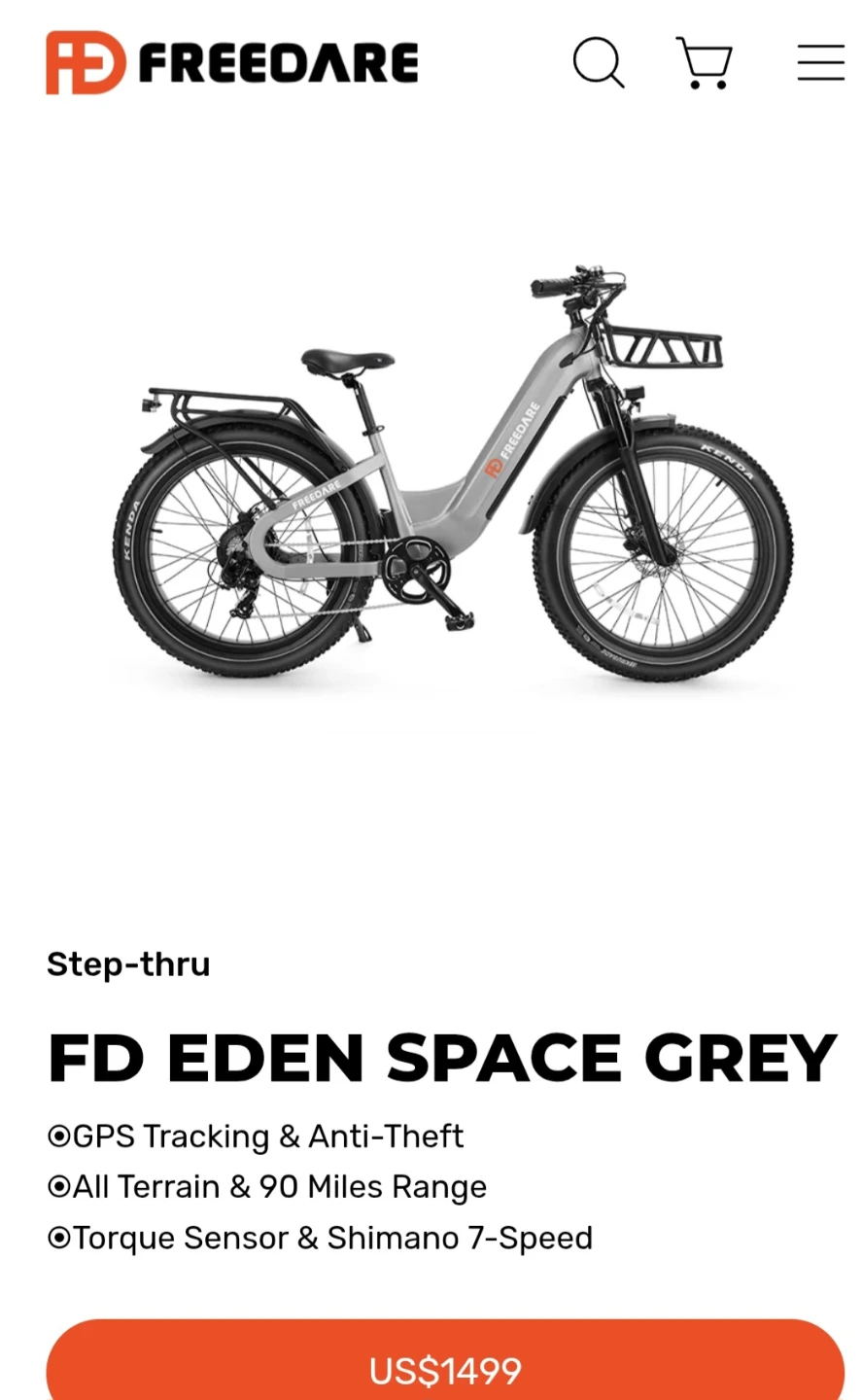 FREEDARE FD EDEN SPACE GREY Electric Bike - photo 3