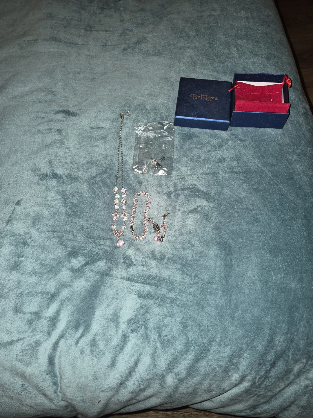 BriLove Necklace and Bracelet Set with Earrings