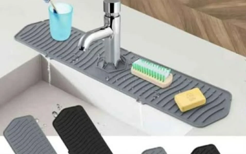 PULLIMORE Sink Splash Guard Mat, Silicone Faucet ...