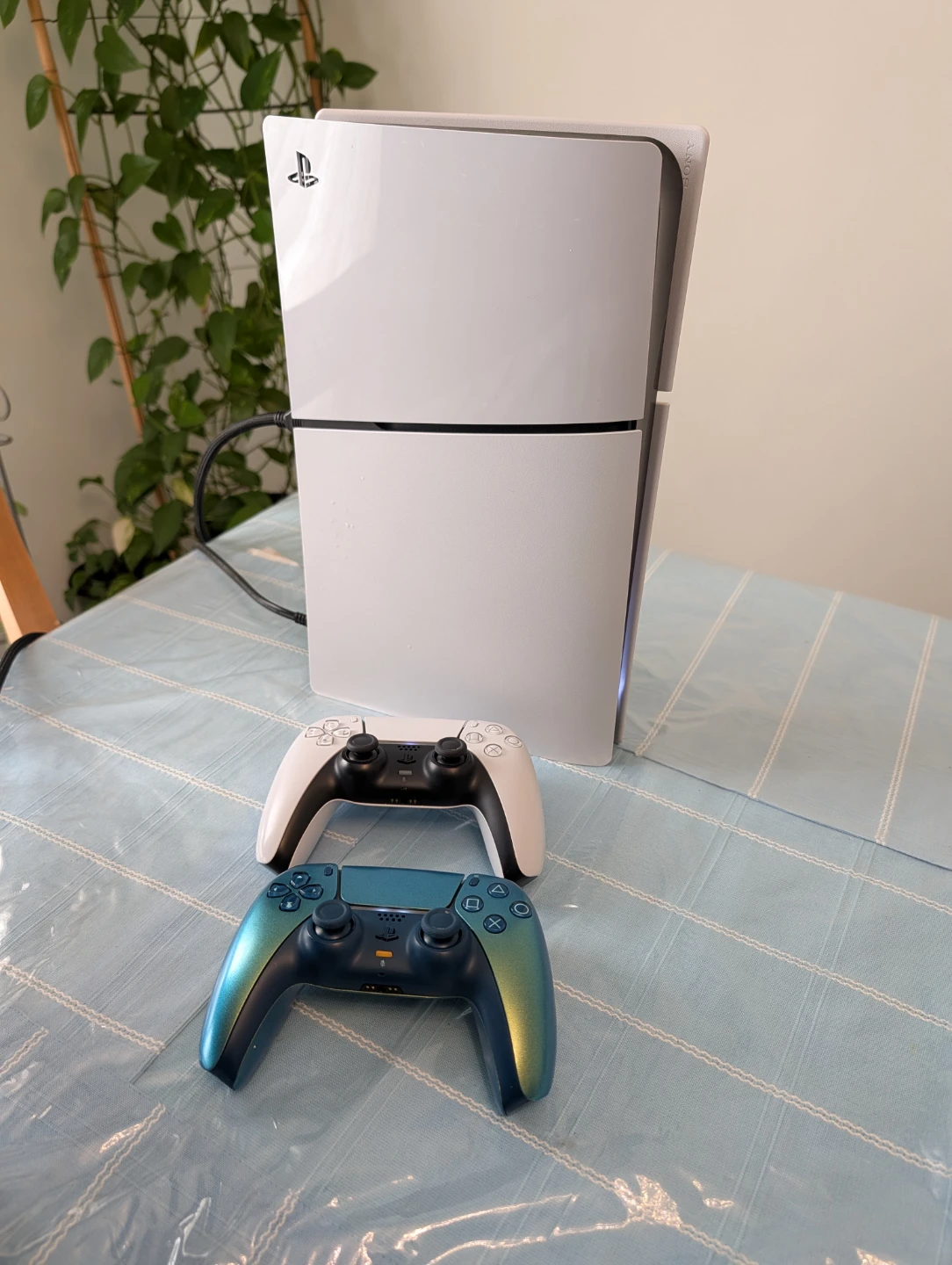 PS5 Slim Digital Edition (1TB) + 2 Controllers - Like New!