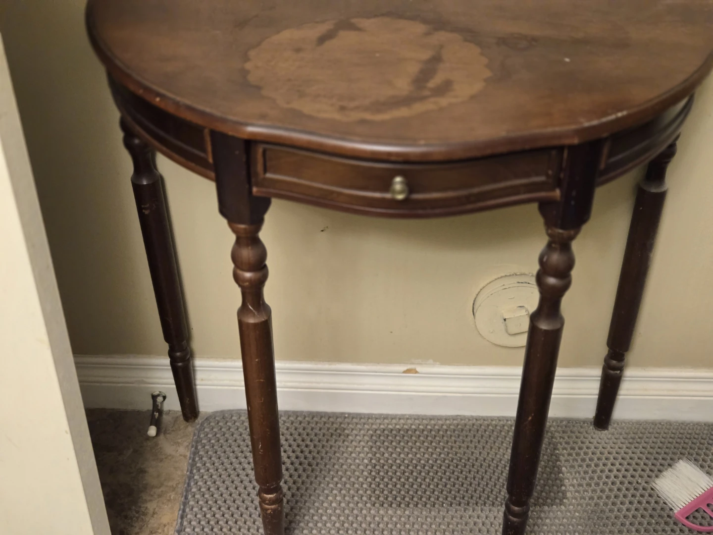 DIY❣️❣️Wooden Half-Moon Console Table with Drawer - photo 2