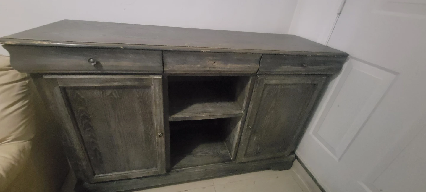Gray Wood Sideboard Cabinet - photo 3