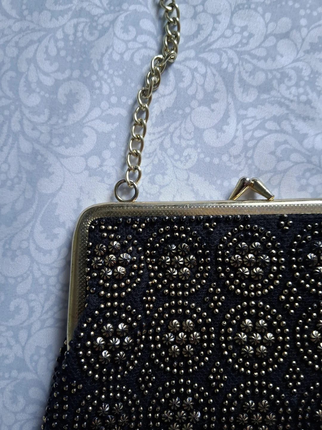 Beaded Evening Clutch with Chain Strap - photo 2