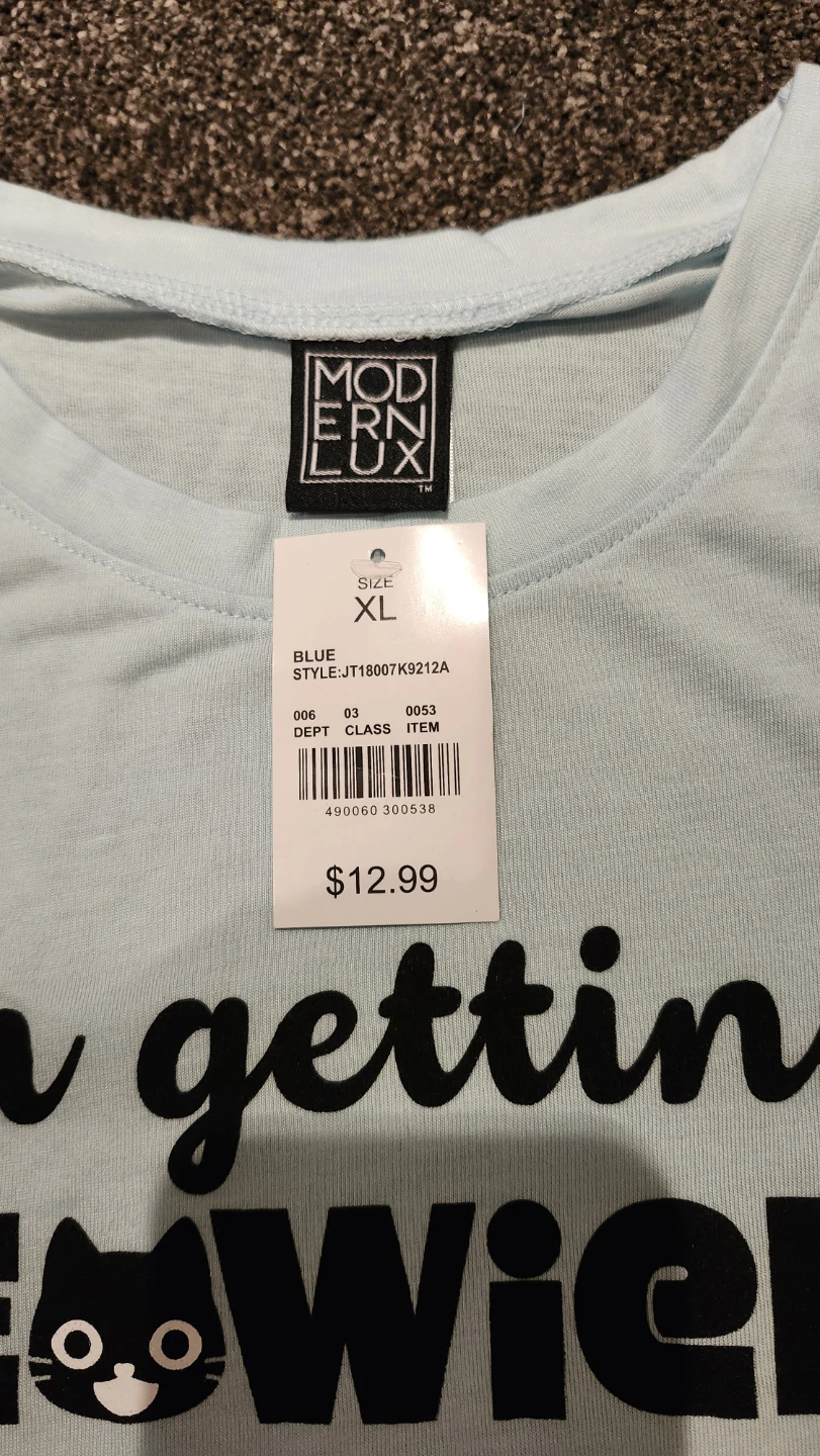 Modern Lux Blue "I'm getting MEOWied!" Tank Top - Size XL - photo 2