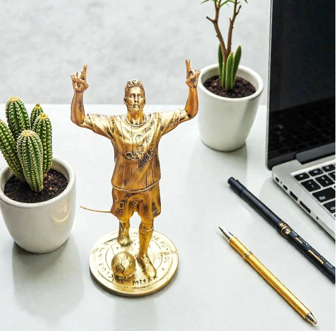 Lionel Messi Golden Trophy Figurine