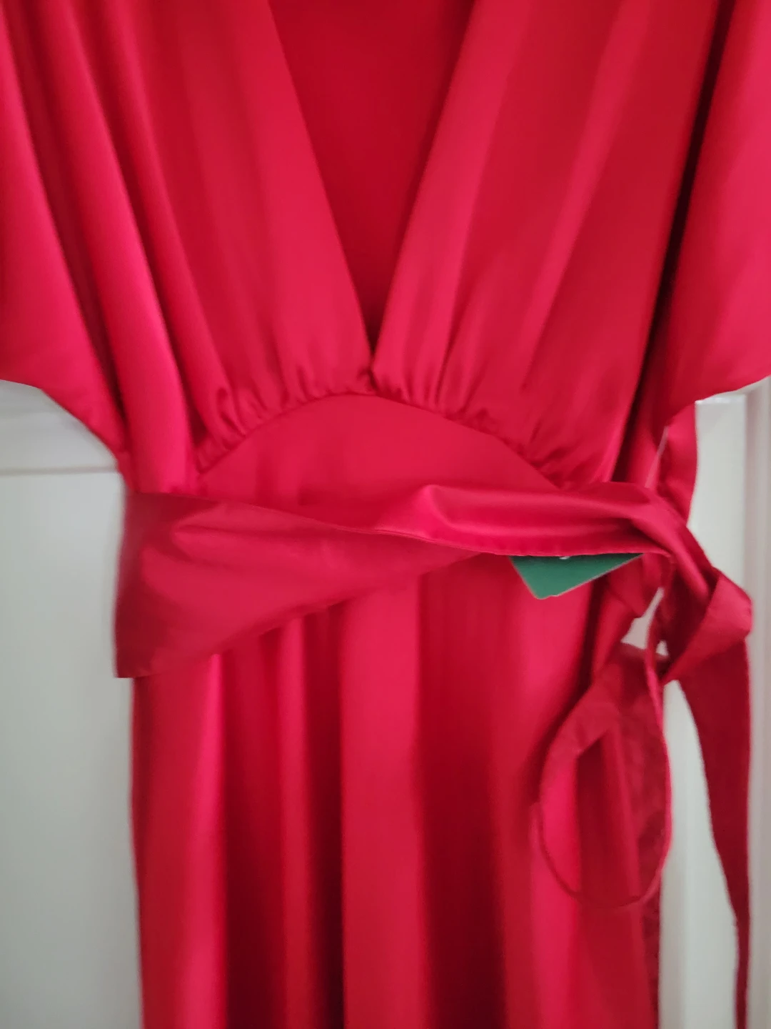 ICONe PAR SIMONS Red V-Neck Wrap Dress - photo 5