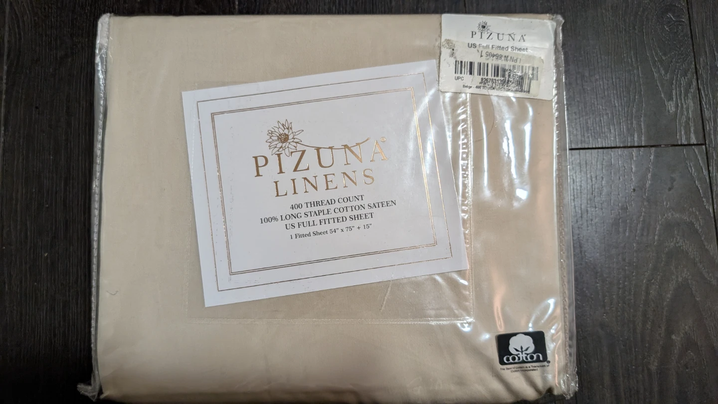Pizuna Linens US Full Fitted Sheet - Beige