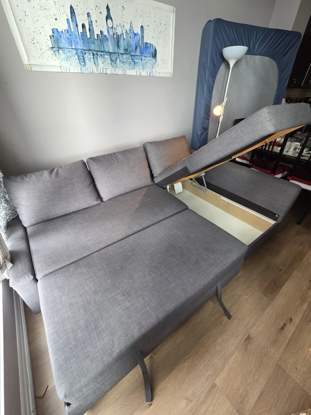 🛋️ IKEA FRIHETEN Corner Sofa-Bed with Storage – Grey