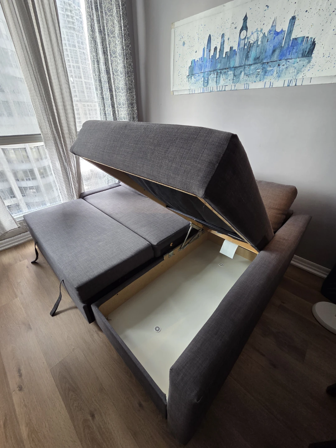 🛋️ IKEA FRIHETEN Corner Sofa-Bed with Storage – Grey - photo 2