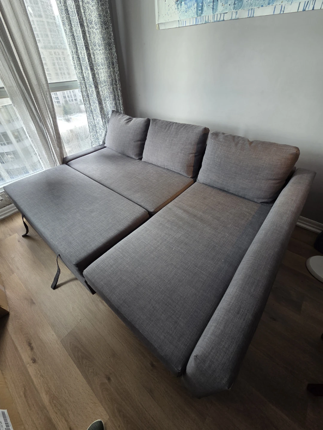 🛋️ IKEA FRIHETEN Corner Sofa-Bed with Storage – Grey - photo 3