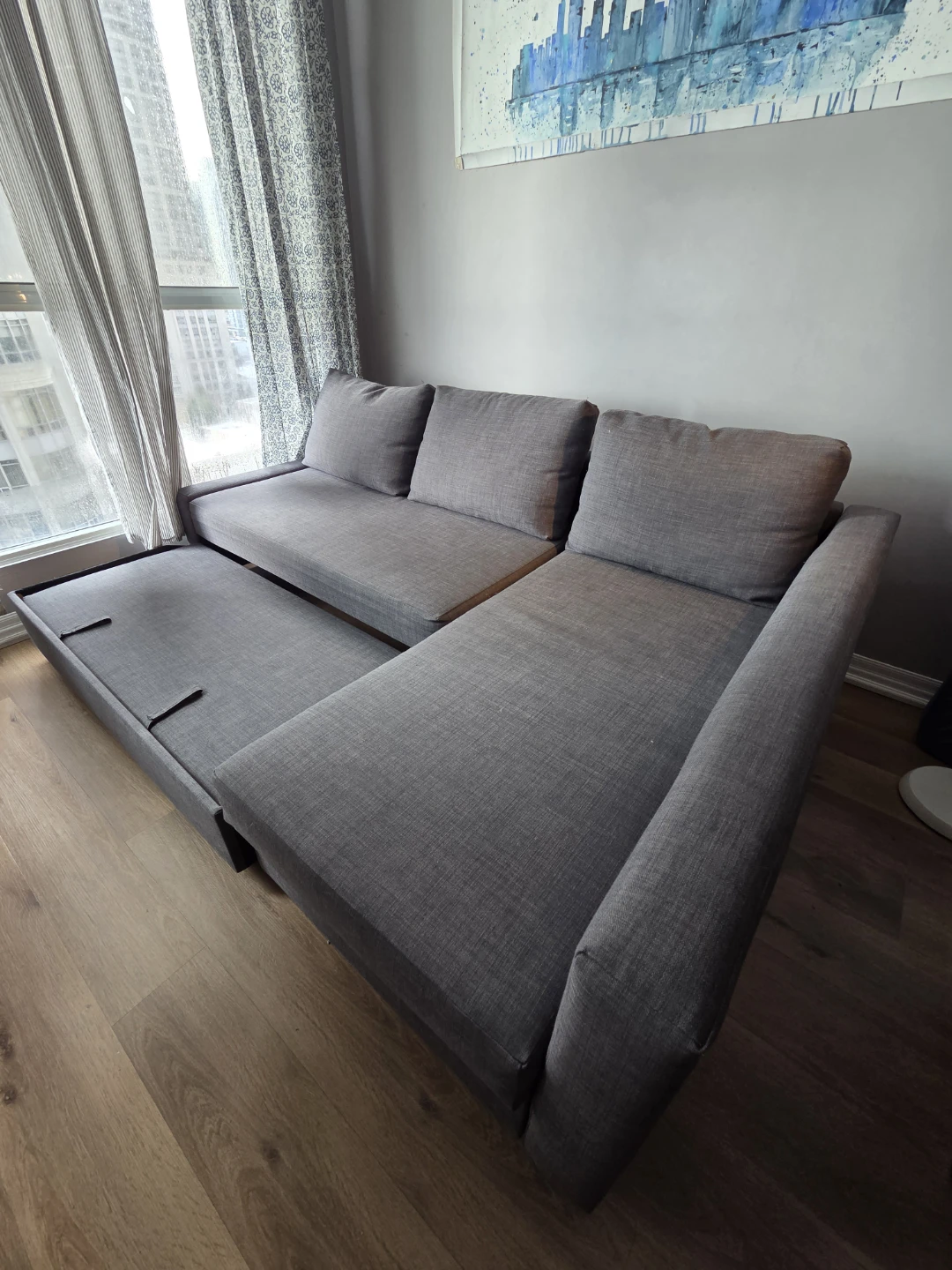 🛋️ IKEA FRIHETEN Corner Sofa-Bed with Storage – Grey - photo 4
