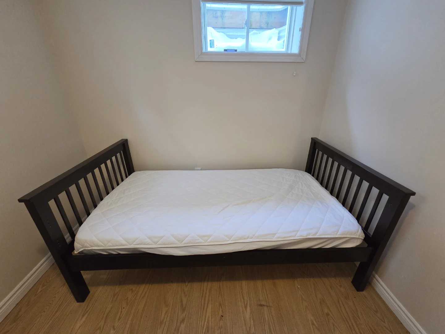 Dark Brown twin bed frame - photo 3