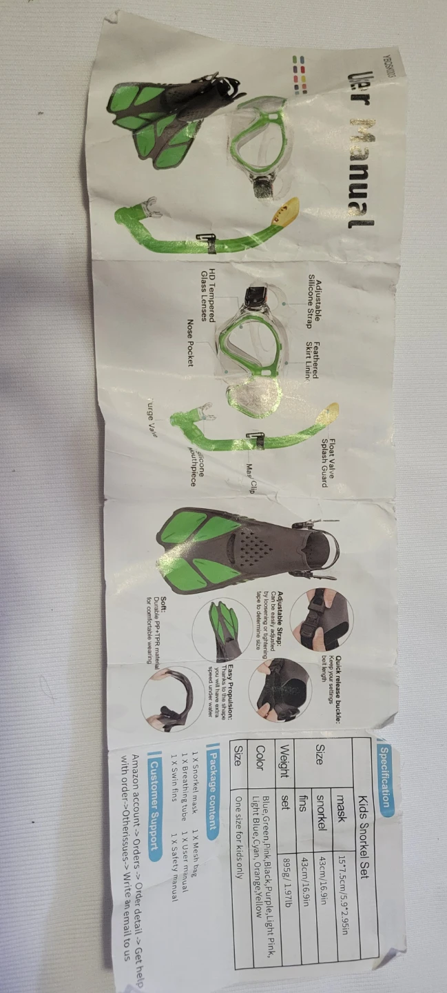 Kids Snorkel Set - Mask, Fins & Snorkel 🏆 - photo 4