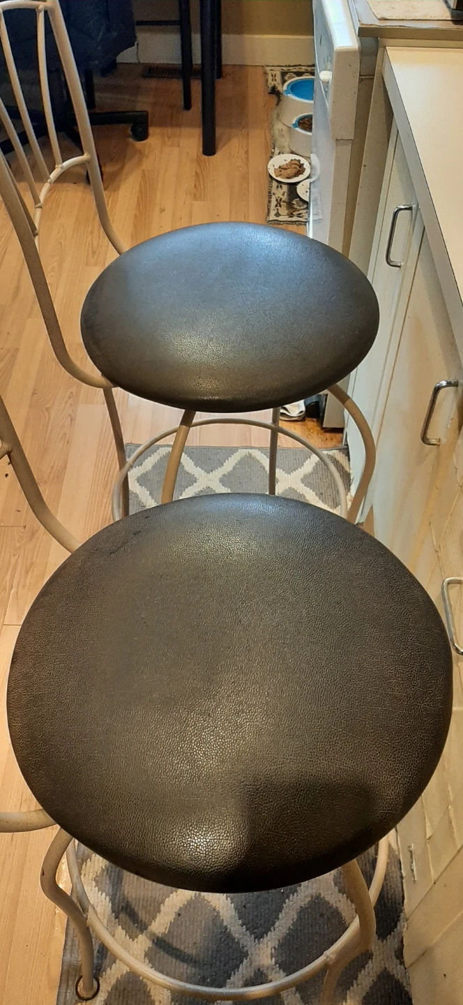 Pair Of Nordesign Wrought Iron Swivel Bar Stools - photo 3