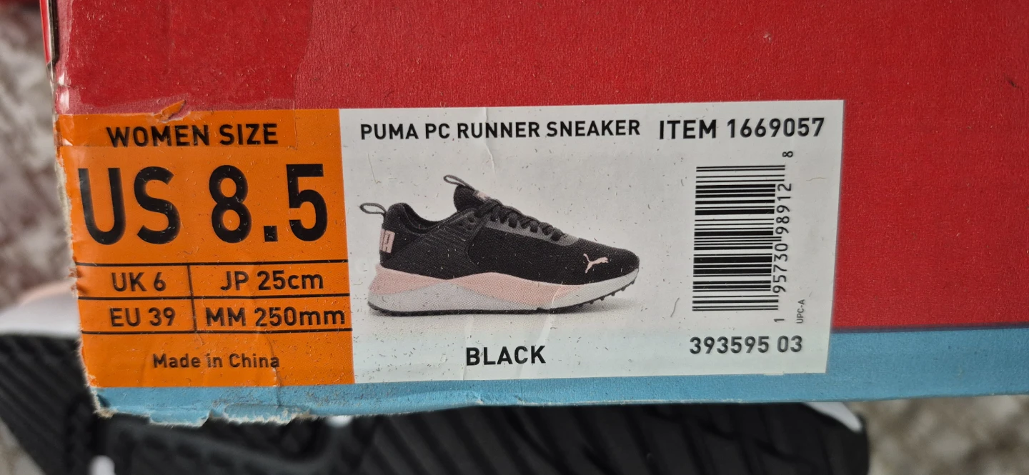 Puma PC Runner Sneakers - Women's US 8.5 - Black