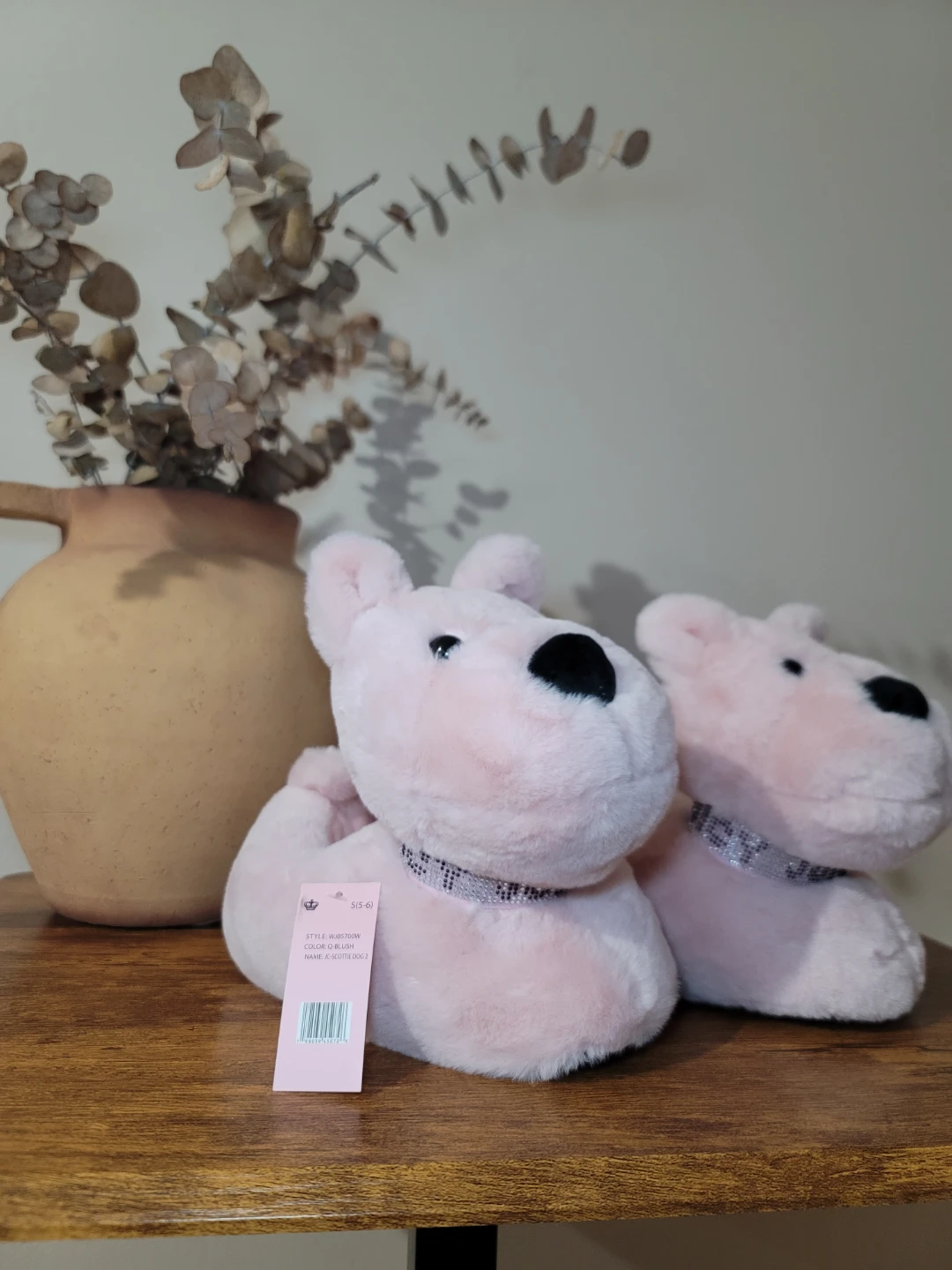 Juicy Couture Pink Scottie Dog Slippers Sz S (5-6) Y2K Viral