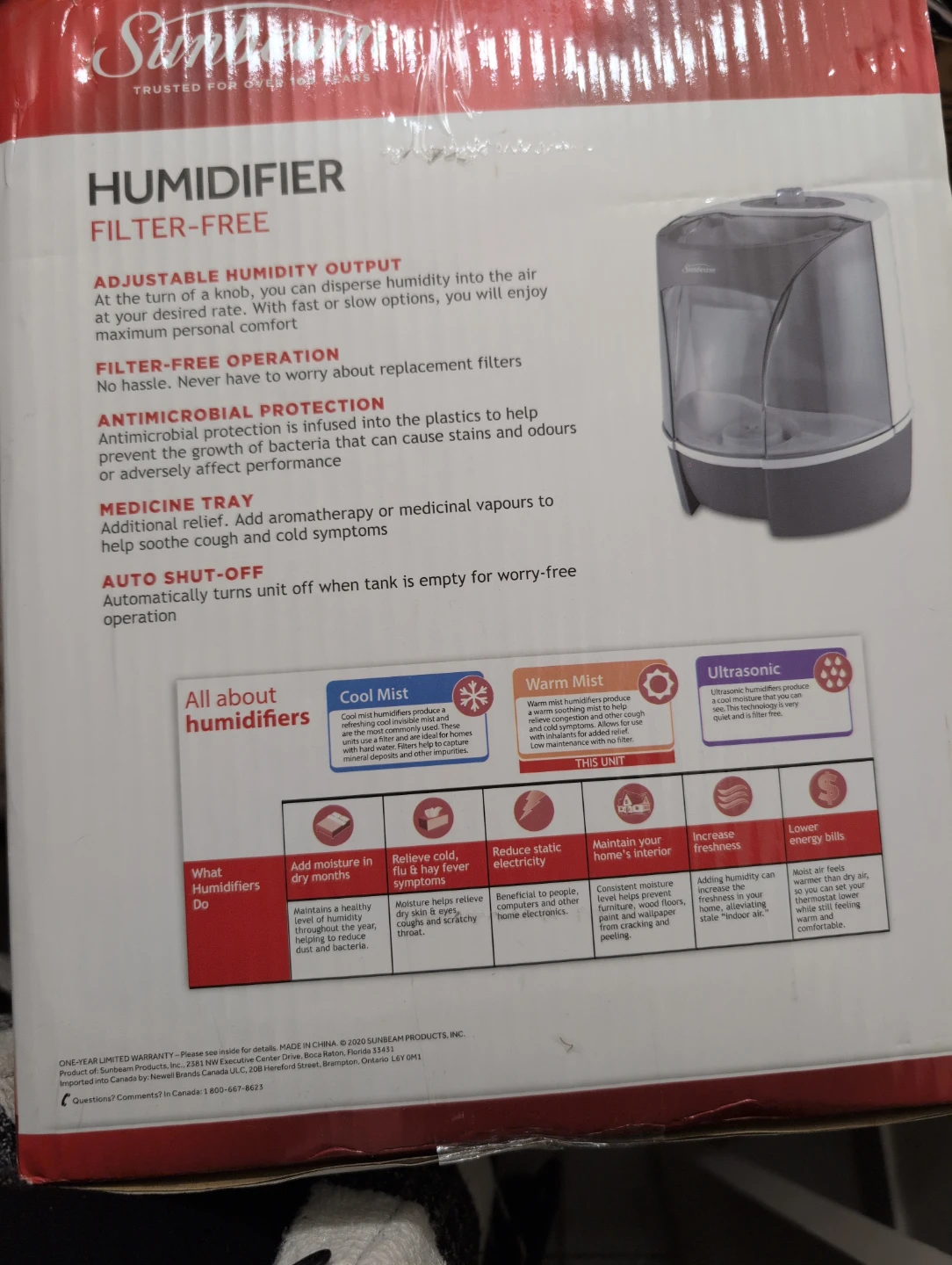🏆 Sunbeam Filter-Free Warm Mist Humidifier - photo 2