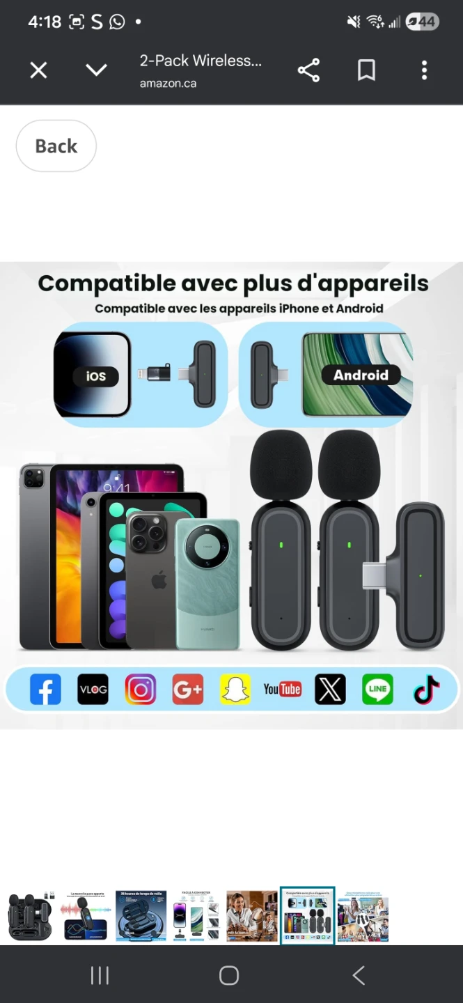 2-Pack Wireless Lavalier Microphones with Charging Case - photo 2