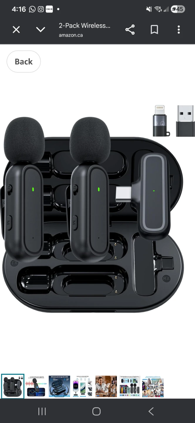 2-Pack Wireless Lavalier Microphones with Charging Case - photo 5