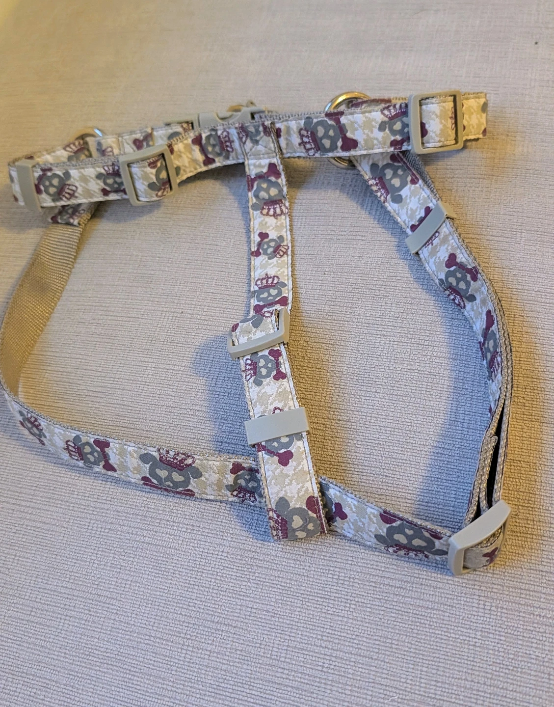Dog Harness Skull Print  (Size Medium) - photo 3