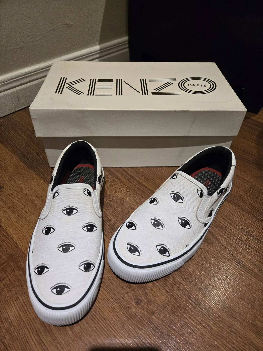 Kenzo Paris Eye Canvas Slip-On Sneakers
