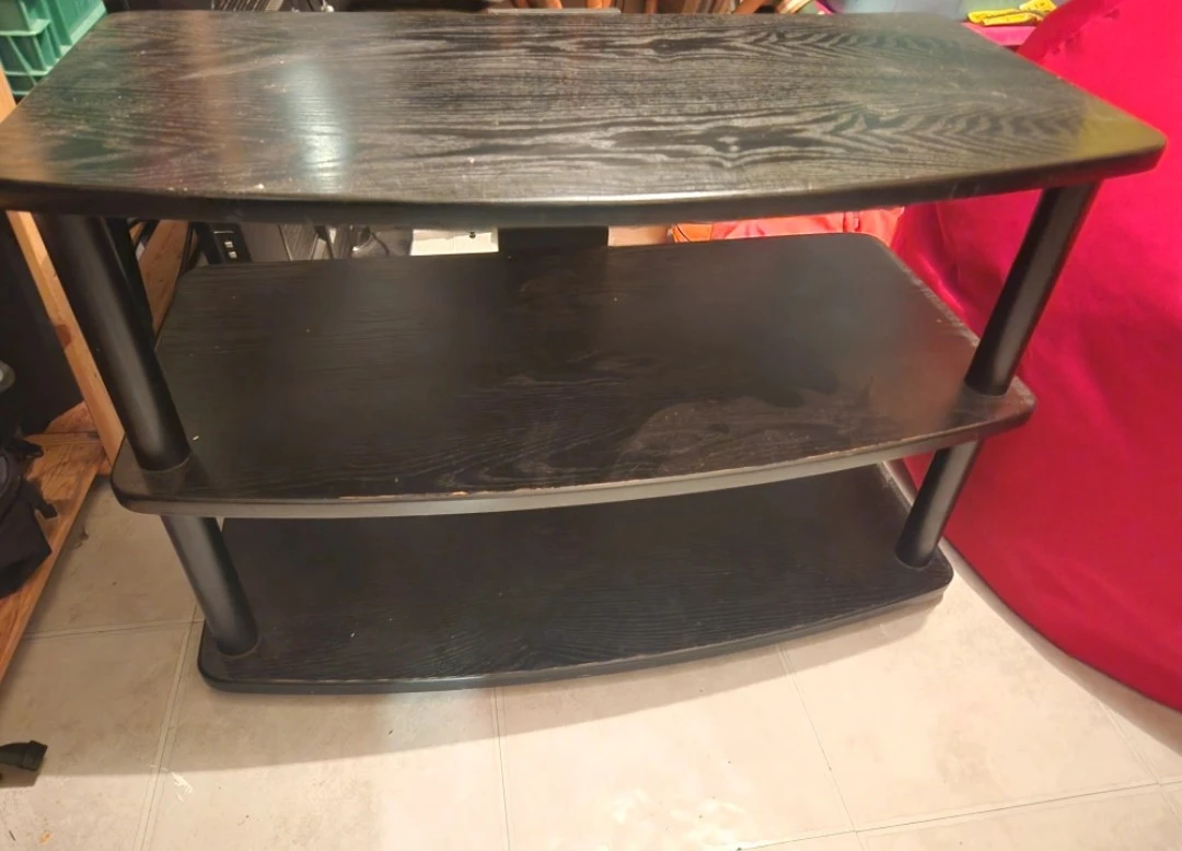 Black 3-Tier TV Stand