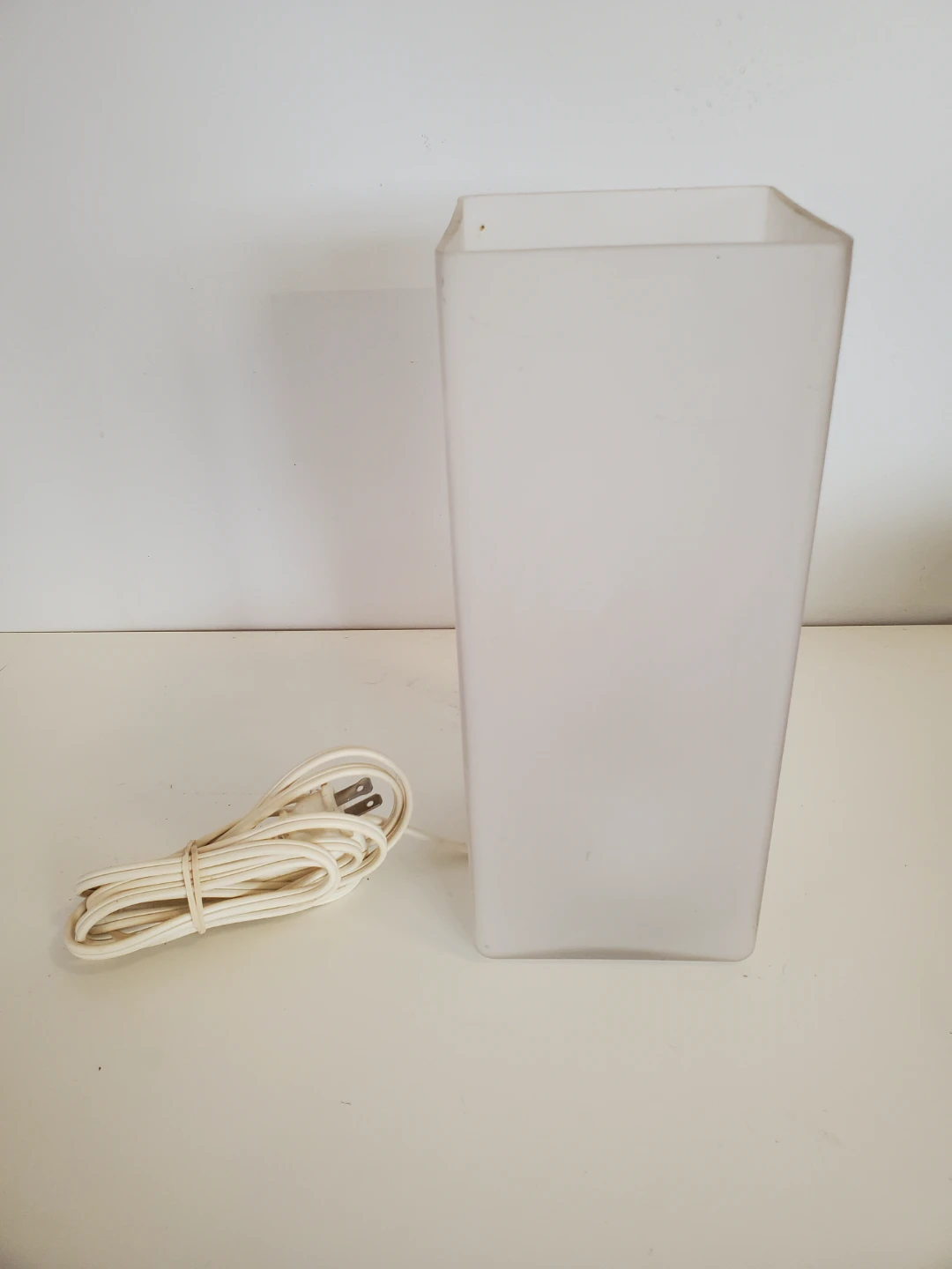 Frosted Square Table Lamp with Cord...vguc - photo 2