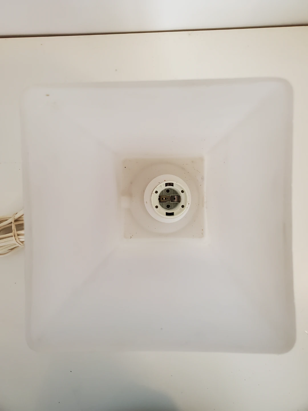 Frosted Square Table Lamp with Cord...vguc - photo 3