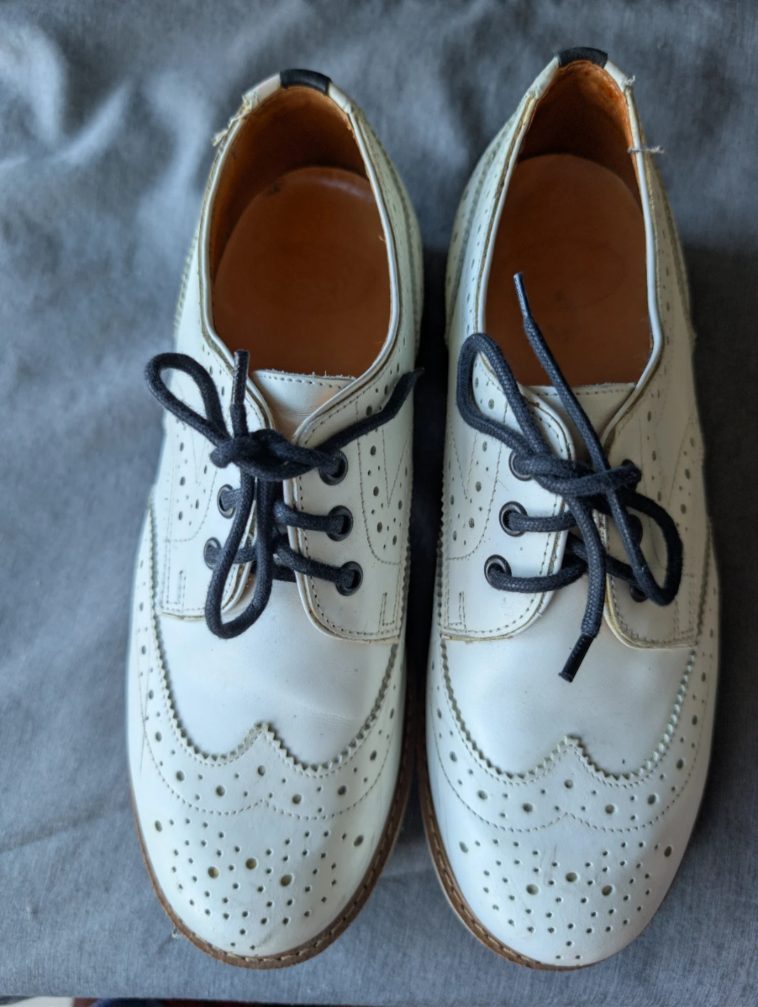 White Wingtip Brogue John Fluevog