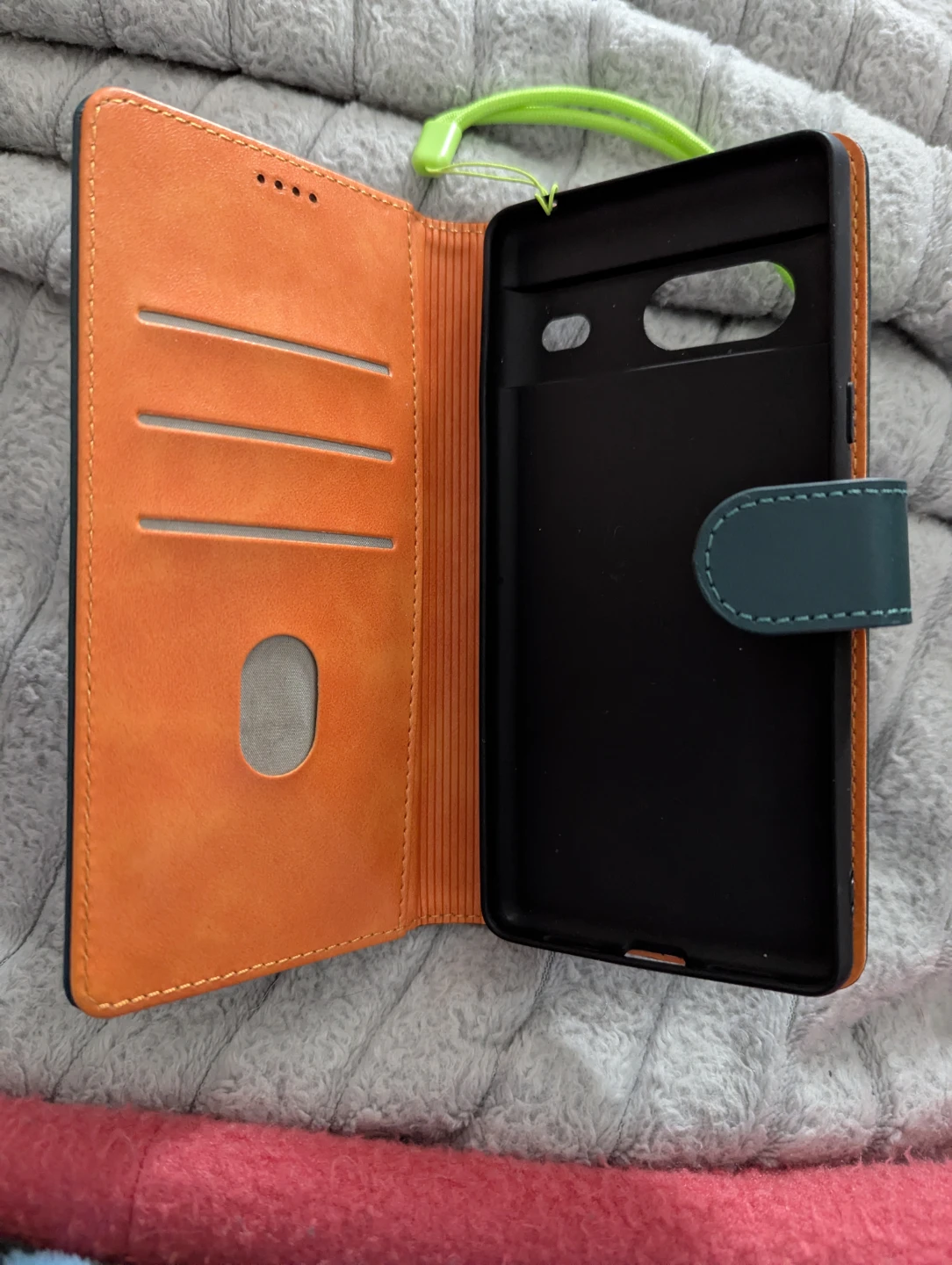 Dark Green Wallet Phone Case with Card Slots - photo 2